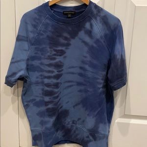 Banana Republic Blue Tie-Dye Crewneck T-Shirt